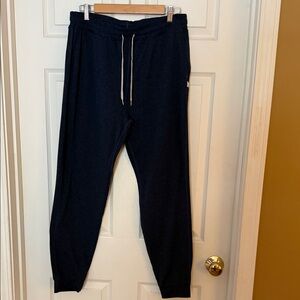 Women’s Heathered Dark Blue Long Performance Joggers.  Size Large
